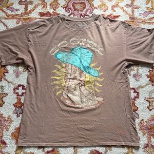 4/$25 SALE PacSun 100% Cotton Oversized Western Graphic Tee Shirt